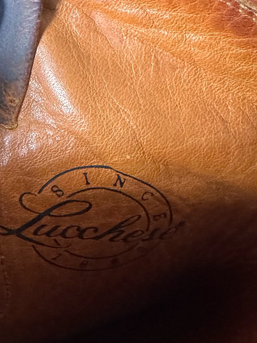 Lucchese Brown Studded Knee-High Heeled Boots - Picture 9 of 9